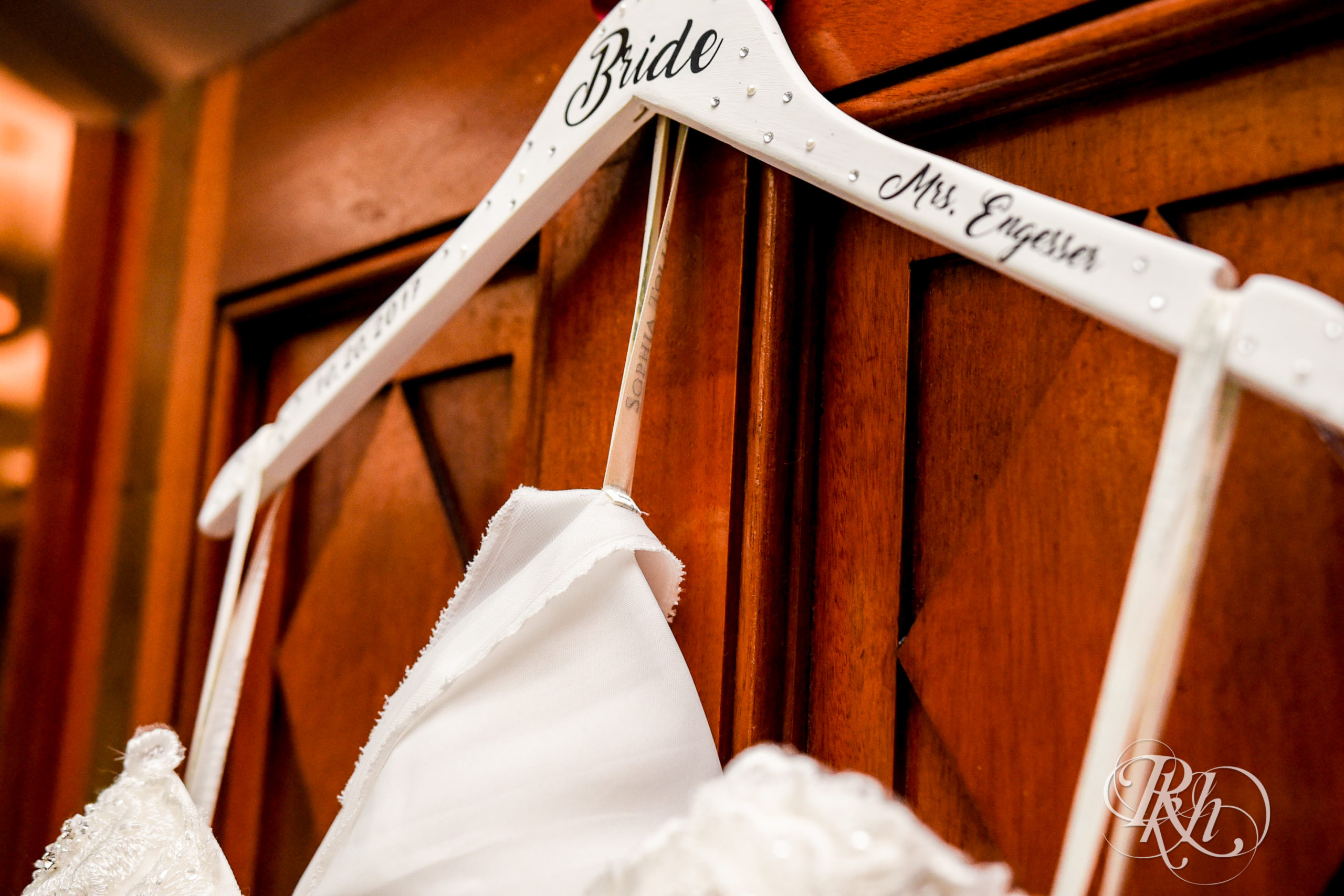 Wedding dress hanger at Landmark Center in Saint Paul, Minnesota.