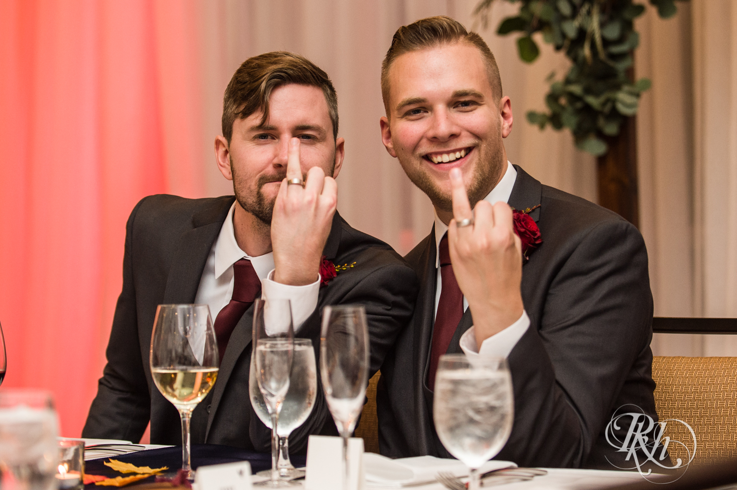 Minnesota LGBT Wedding Photographer grooms with rings
