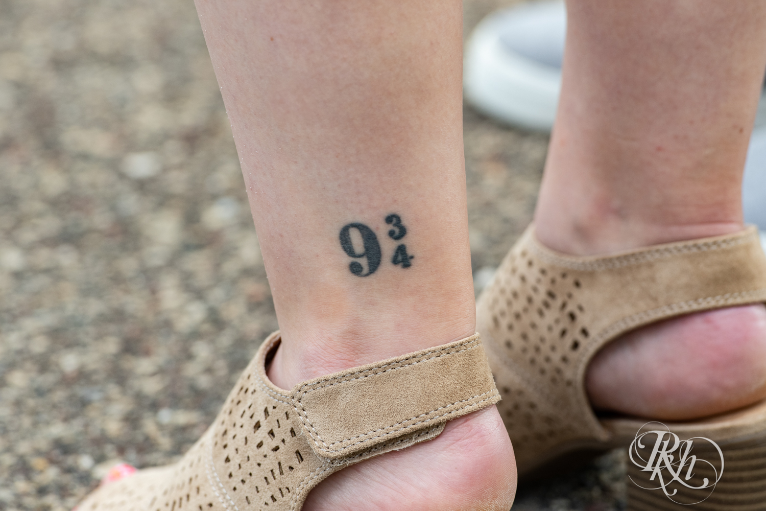 harry potter leg tattoo