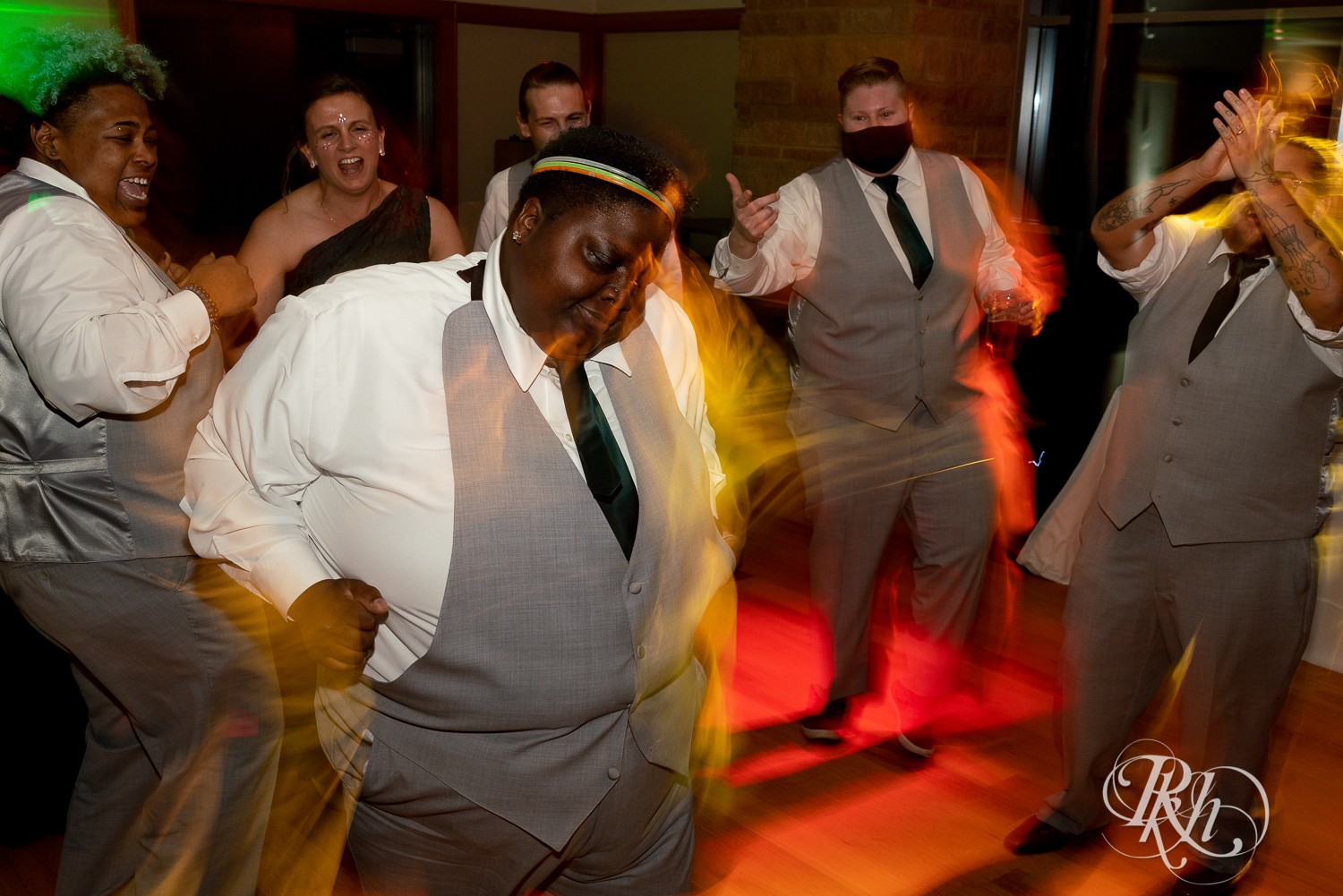 Eagan Community Center wedding guests dancing