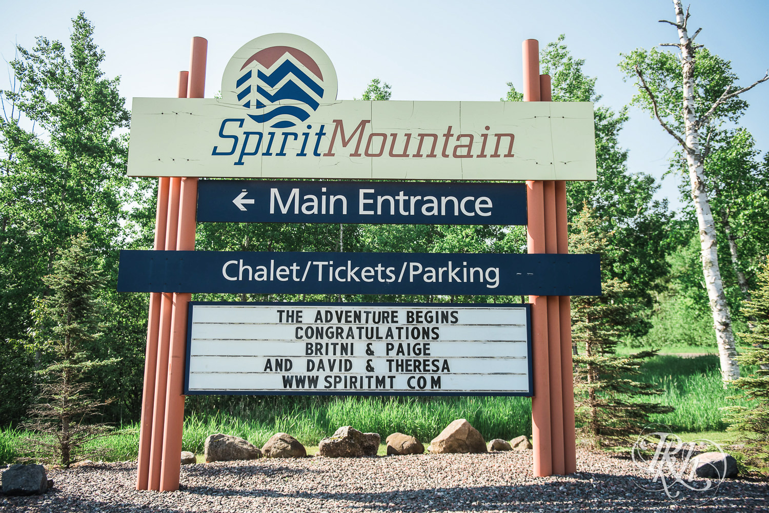Sign for Spirit Mountain in Duluth, Minnesota.