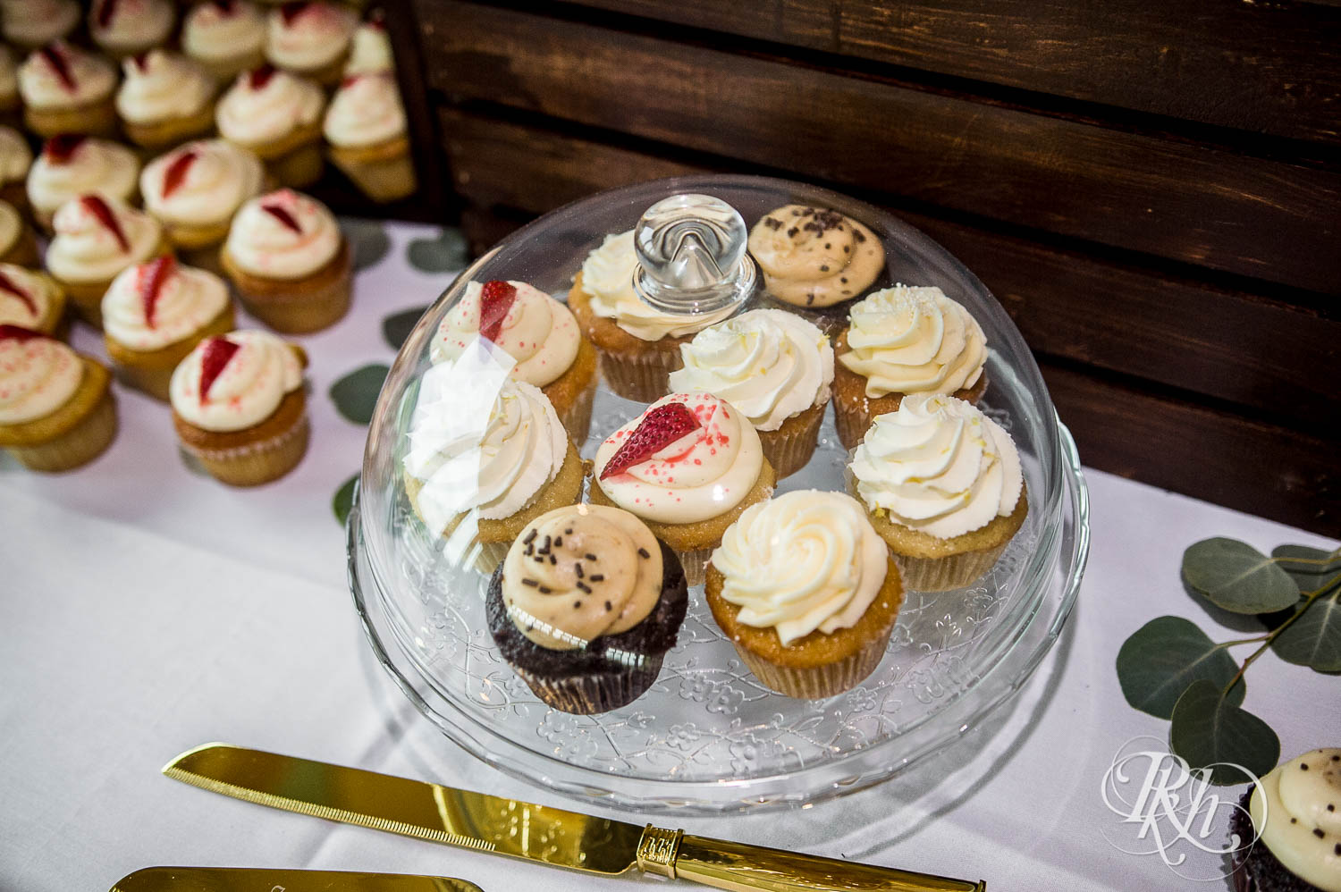 Wedding cupcakes at Plymouth Creek Center in Plymouth, Minnesota.