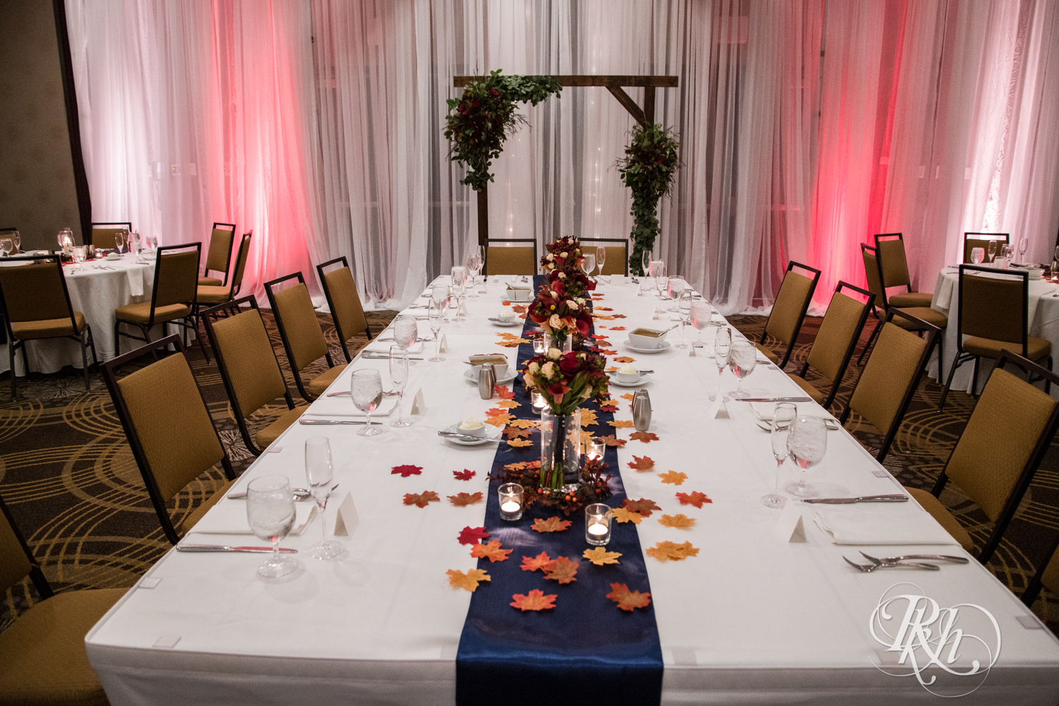 Indoor wedding reception setup at Courtyard by Marriott Minneapolis in Minneapolis, Minnesota.