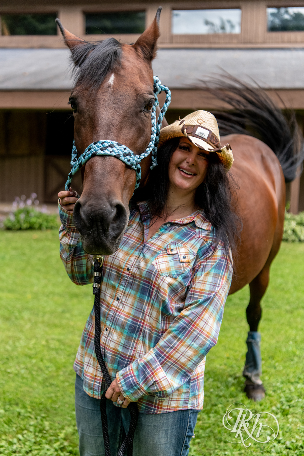 horse farm engagement photography