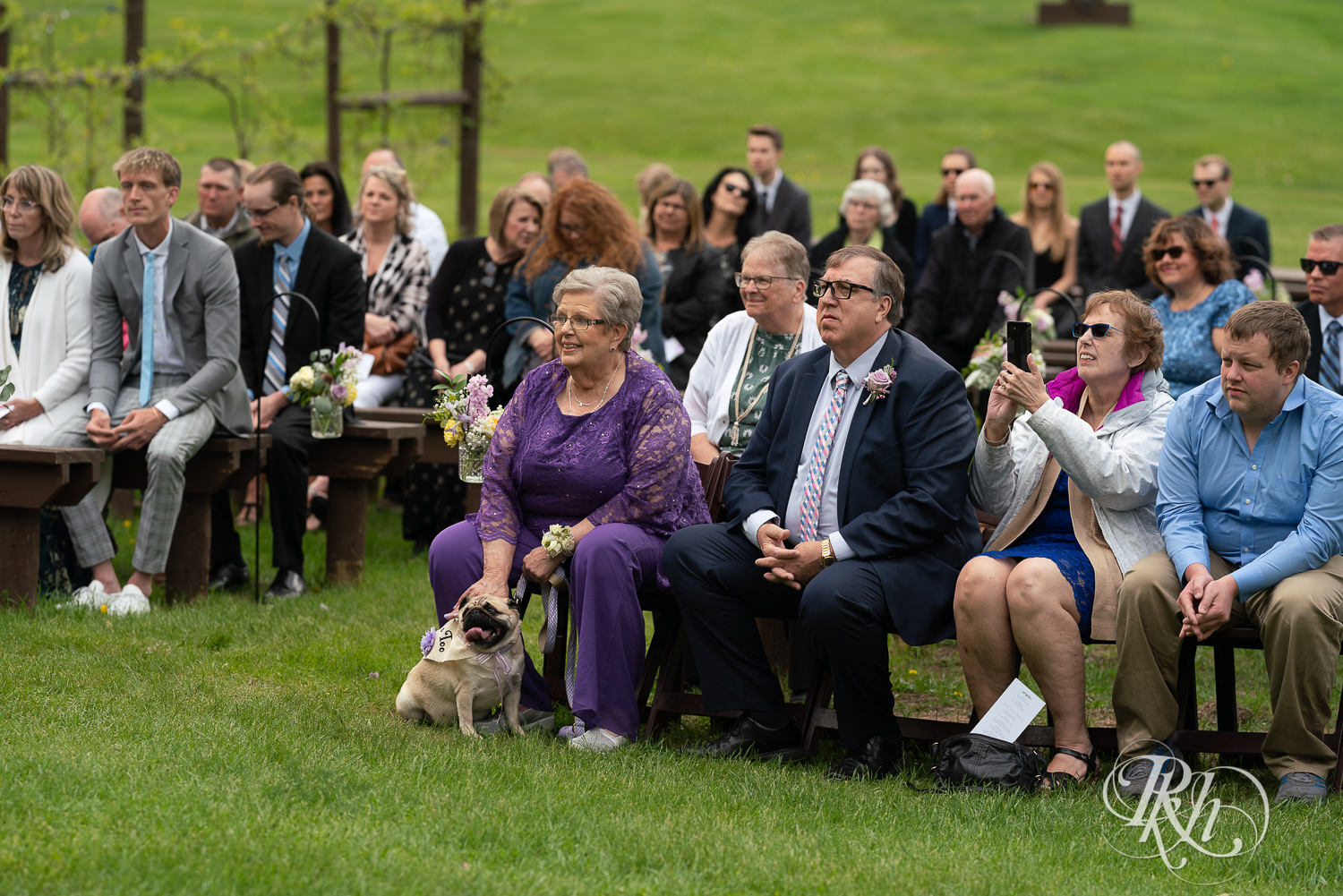 Outdoor summer wedding ceremony at Hope Glen Farm in Cottage Grove, Minnesota.