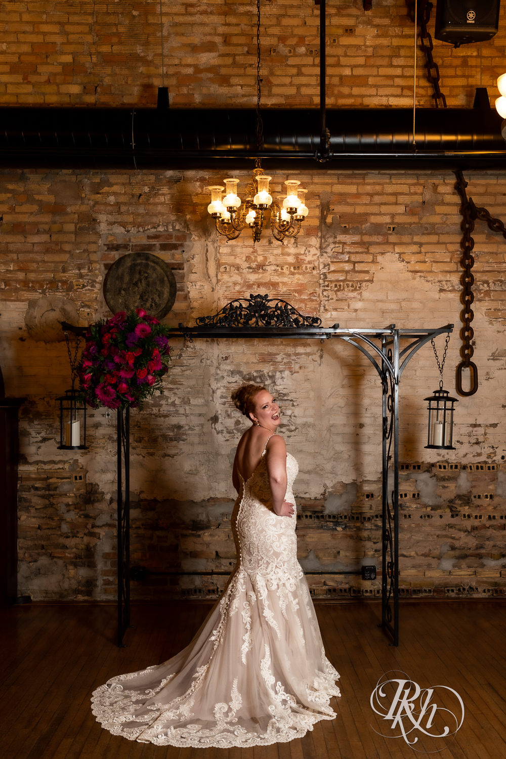 Bride at alter at Kellerman's Event Center in White Bear Lake, Minnesota.