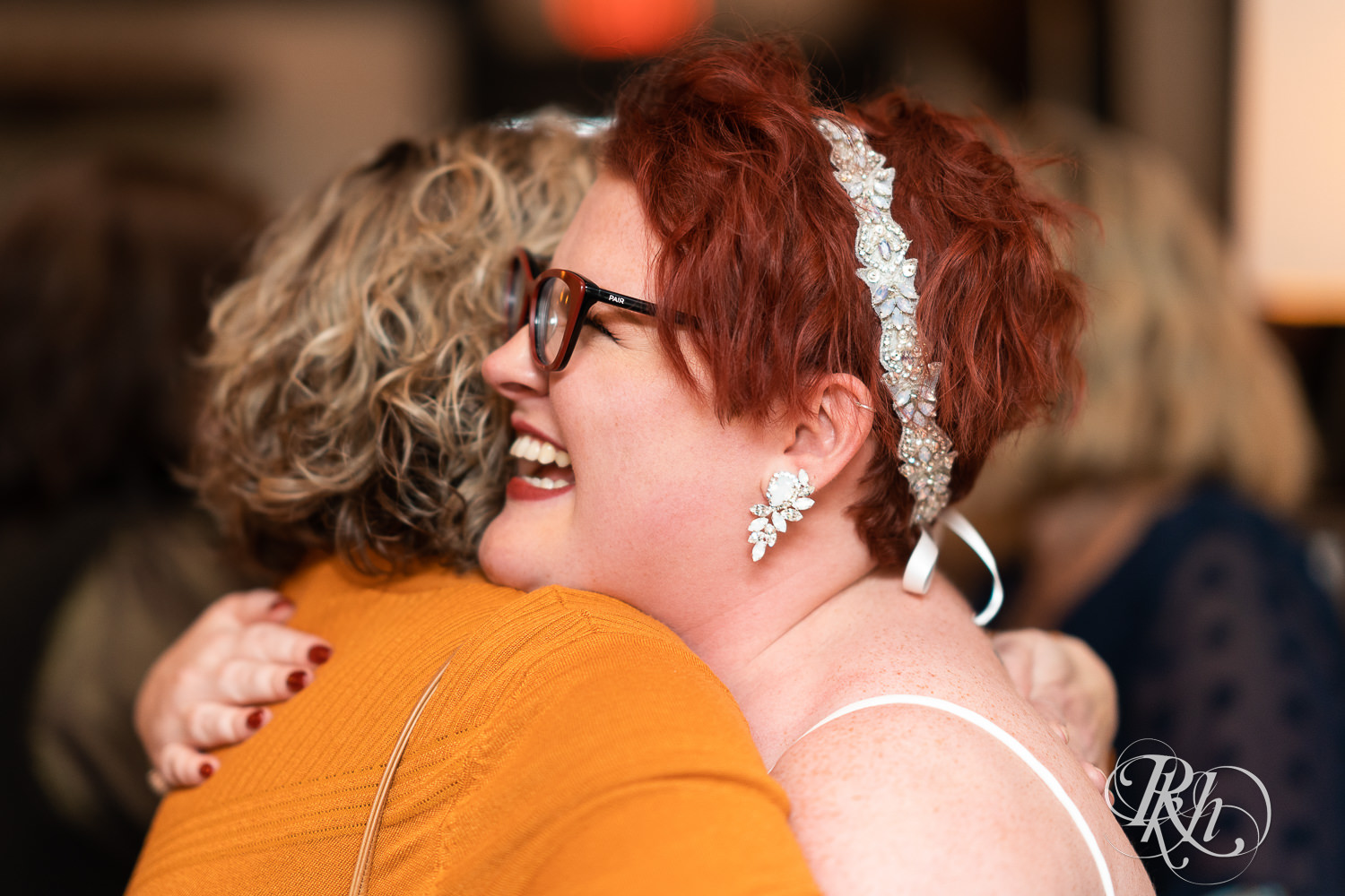 Guests hugging at The Mill Events in Chetek, Wisconsin.