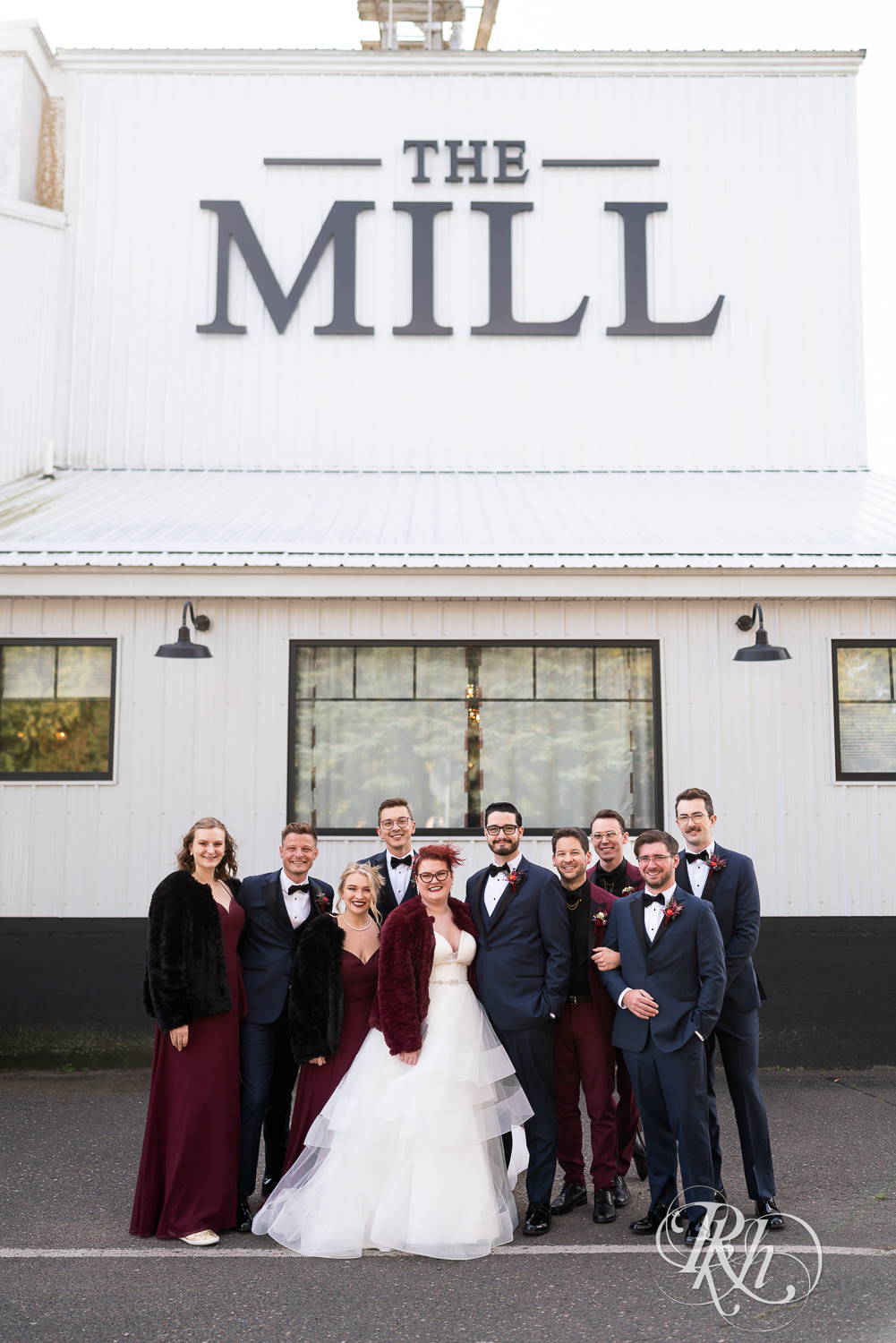 Wedding party at The Mill Events in Chetek, Wisconsin. 