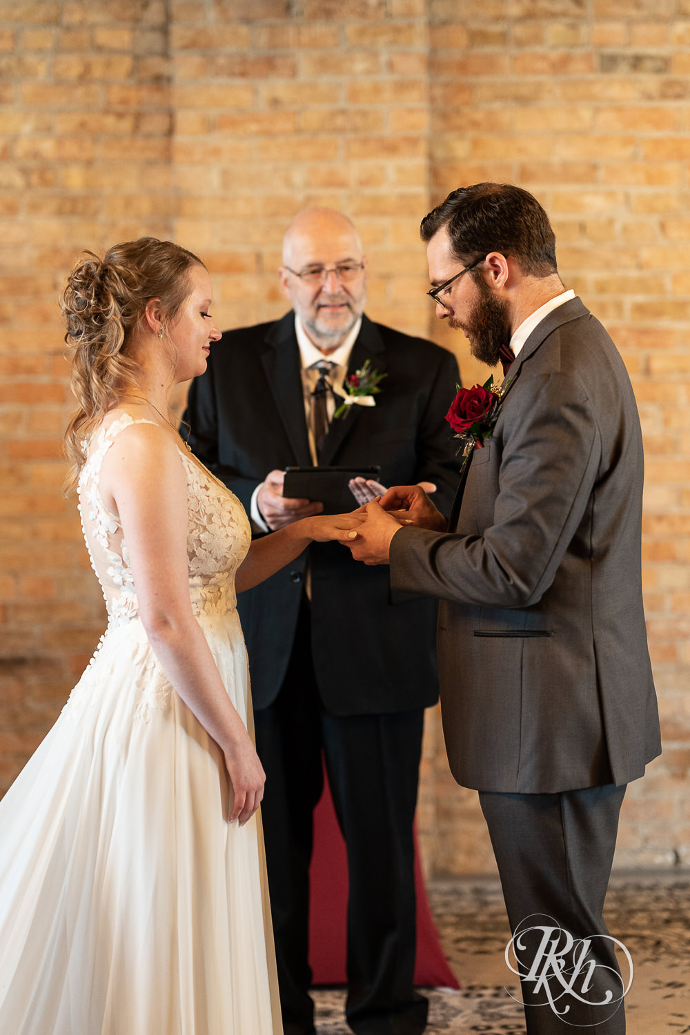 Wedding ceremony at The Jerome Event Center in Delano, Minnesota.