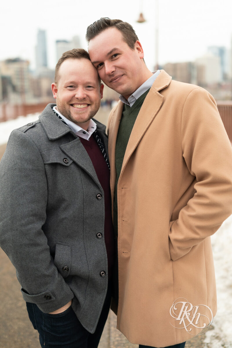 Minneapolis Winter Engagement Photography: Andrew and Jake | Stone Arch ...