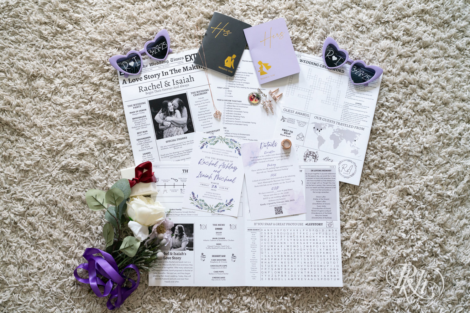Wedding details at Semple Mansion in Minneapolis, Minnesota.